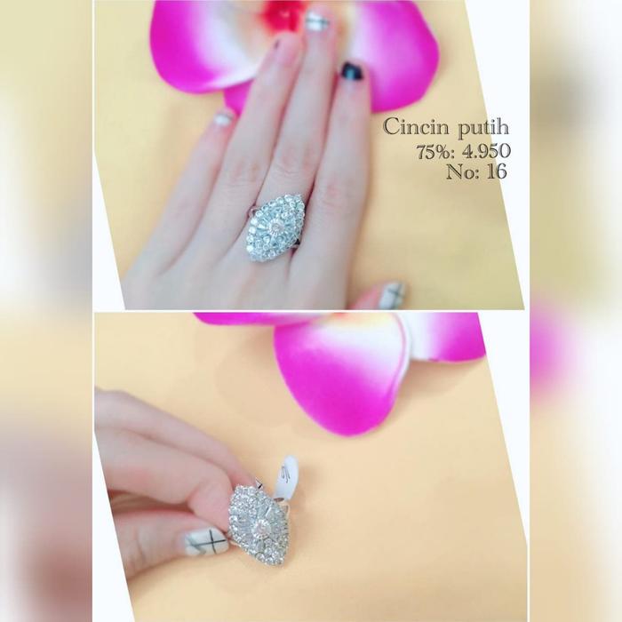 Cincin Emas / Mas Putih 75% Berat 4.950 Gram No.16..