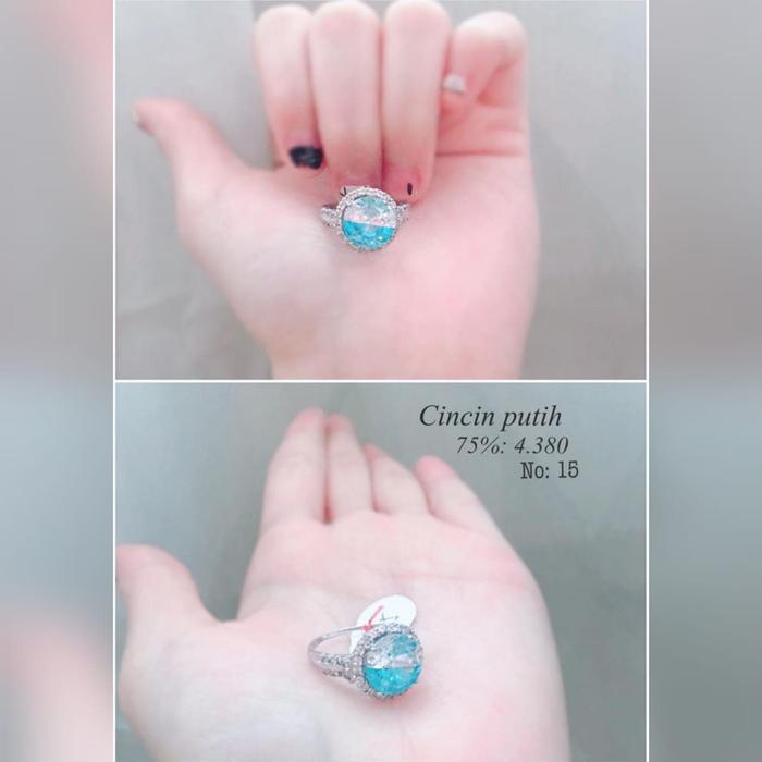 Cincin Emas / Mas Putih 75% Berat 4.380 Gram No.15..
