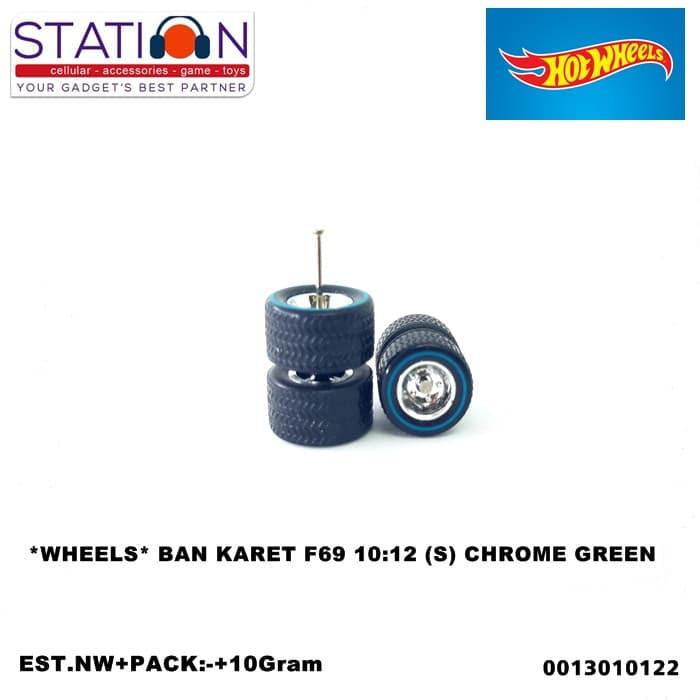 BAN KARET HOT WHEELS F69 10 12 (S) CHROME GREEN