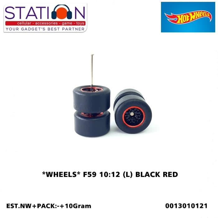 BAN KARET HOT WHEELS F59 10 12 (L) BLACK RED