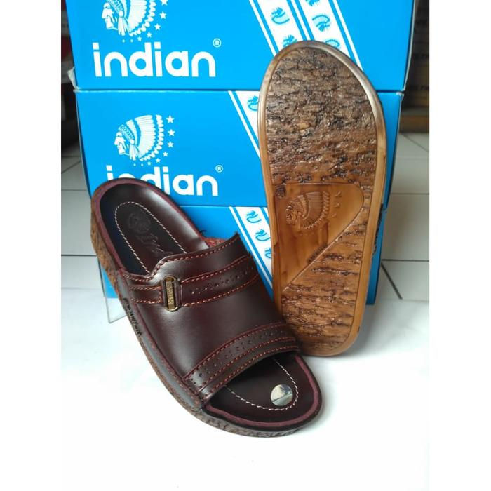 sandal kulit indian 437 maroon.original indian