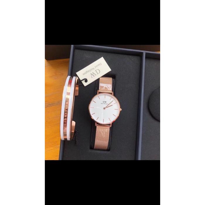 SET DW MELROSE DIAL WHITE + NEW BRACELET