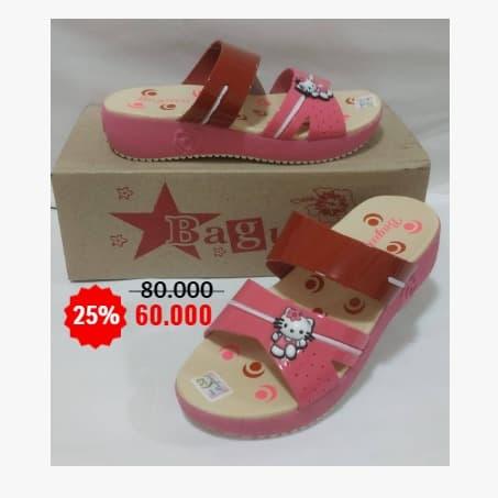 Sandal Anak Wedges Hello Kitty H3 cm S31-35 Fanta Pink