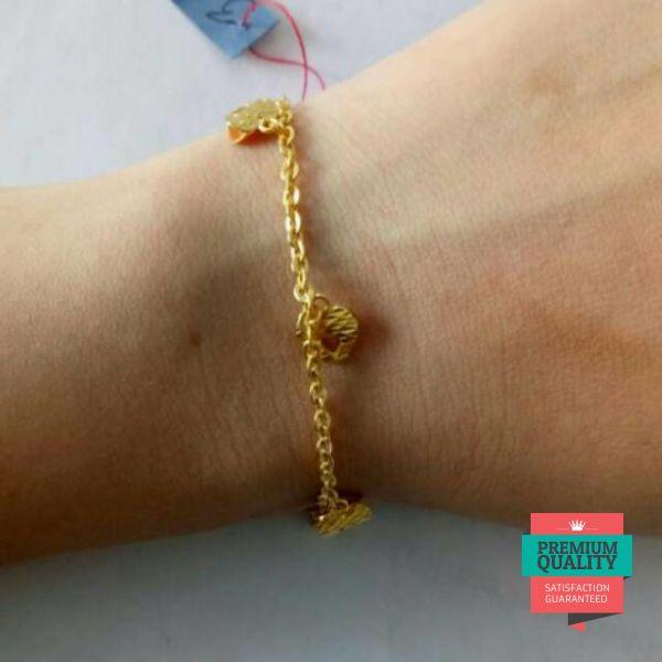 Promo Gelang emas asli kadar 875 model fancy bunga Keren