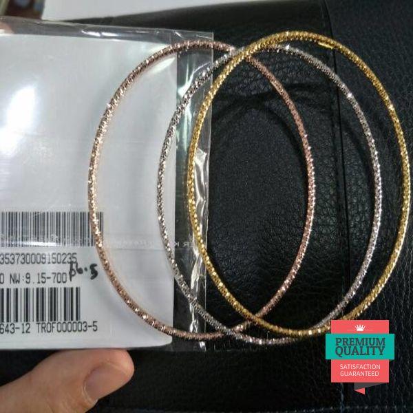 Murah Gelang emas asli kadar 700 model 3 warna ubs Elegan