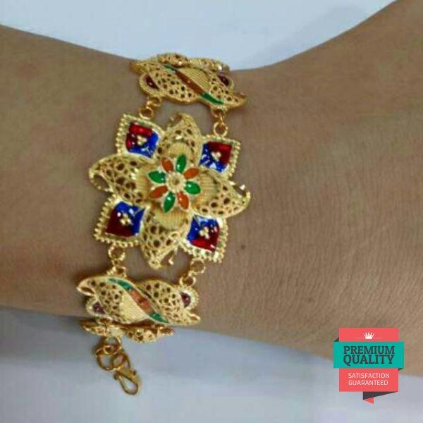 Terlaris Gelang emas asli kadar 700 model dubai india, dijamin emas