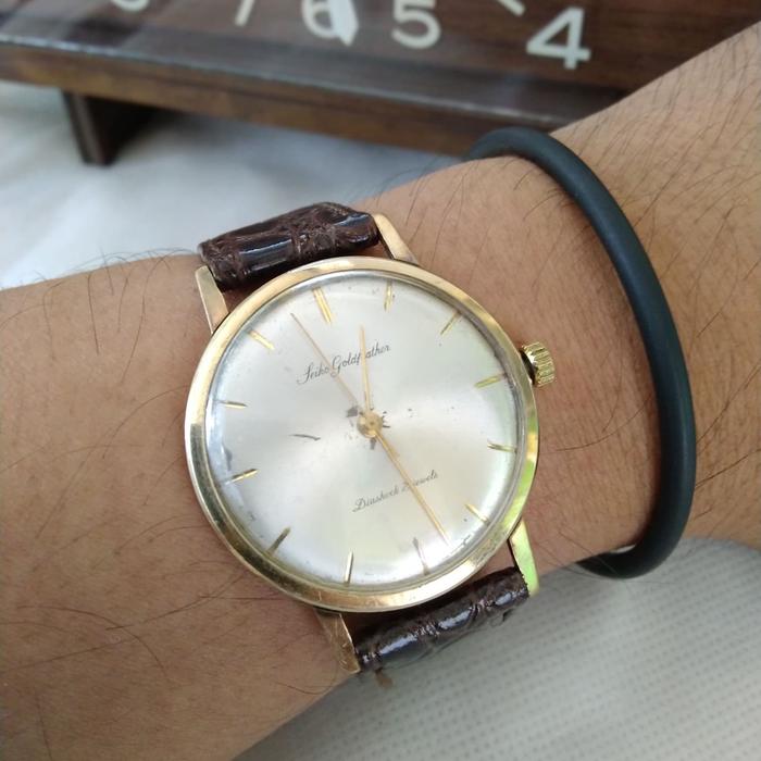 rare vintage seiko goldfeather 14k gold filled