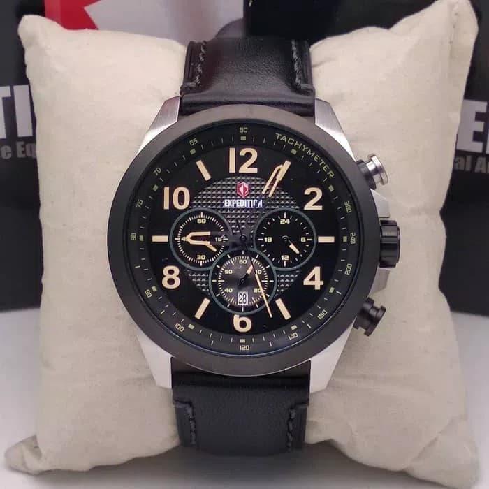 JAM TANGAN PRIA EXPEDITION E6779 SILVER BLACK ORIGINAL