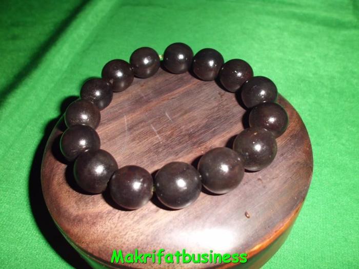 gelang kayu akar nagasari hitam ukuran 15 mm