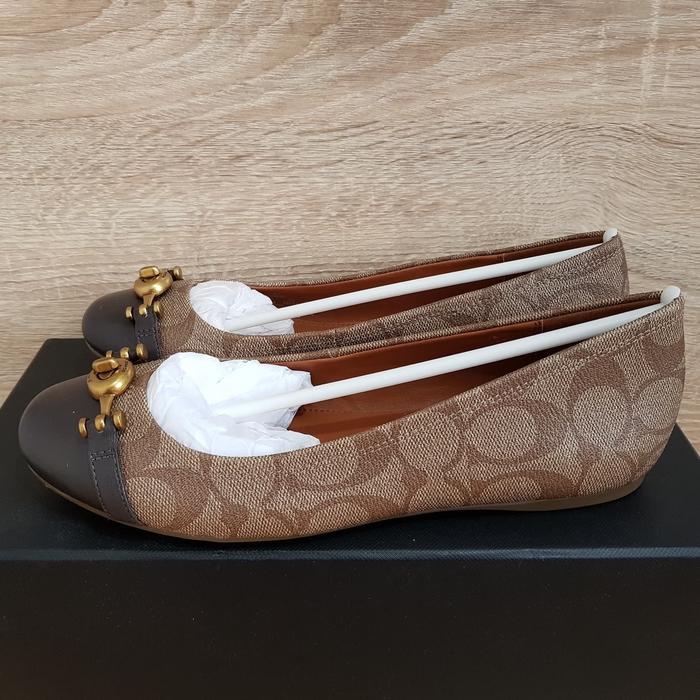 Sepatu Wanita Coach Leila Ballet Flat Asli Original