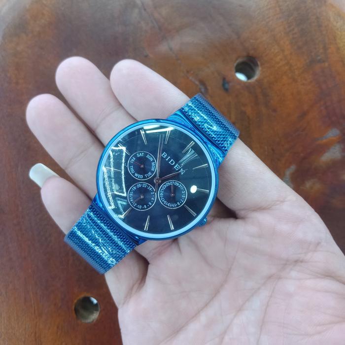 Jam Tangan Pria Biden Original Yn0047 Chronograph - Biru Hitam