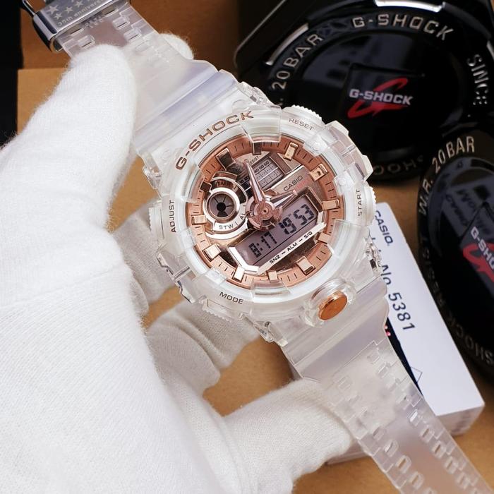 Jam Tangan Pria Merk Gshock Ga 700 Transparan Ori BM Fullset Box