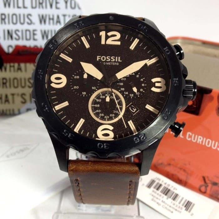 Jam Tangan Pria Fossil JR1487 & JR 1487 Original Black Fullset 4.7 MM