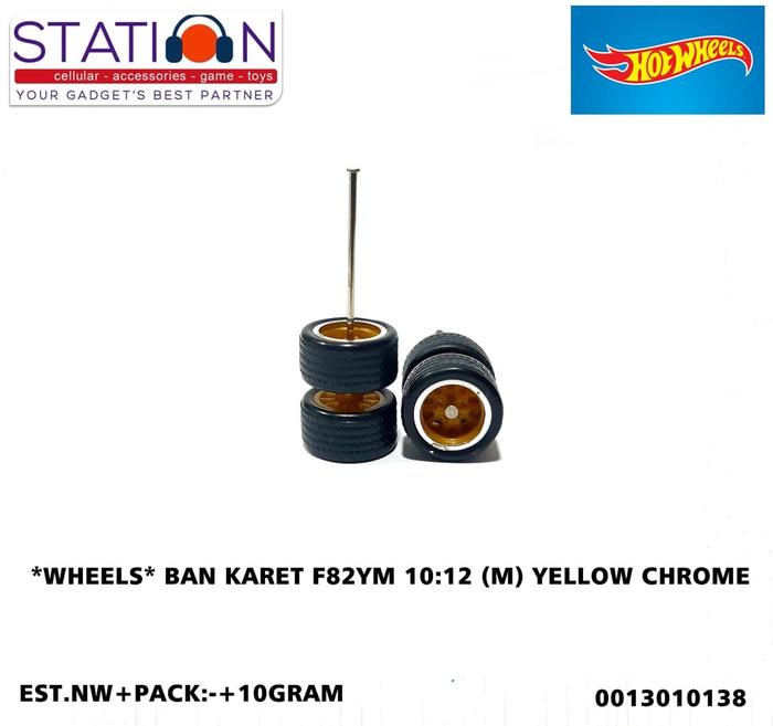 BAN KARET HOT WHEELS F82YM 10 12 (M) YELLOW CHROME