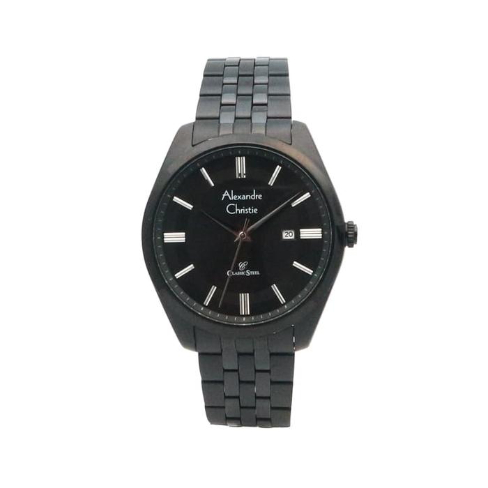 Alexandre Christie Jam Tangan Pria AC 8595 Black Original