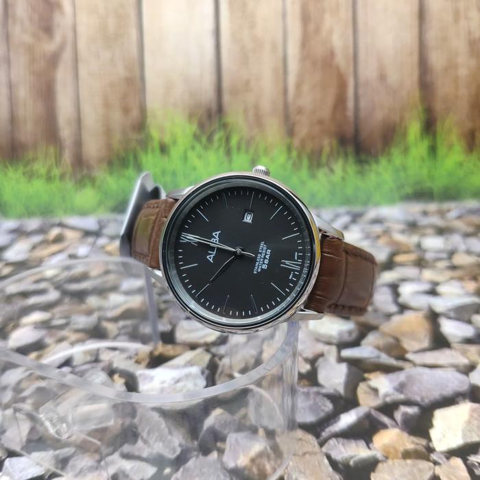 ALBA Analog Jam Tangan Wanita Kulit Cokelat AH7P05X1 Original Garansi