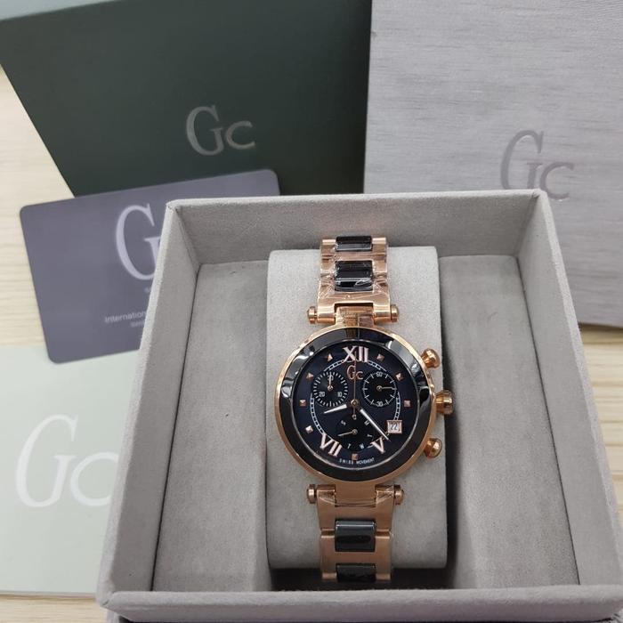 Jam Tangan Wanita GC Guess Collection Y5009 Cablehic Ceramic Ori BM