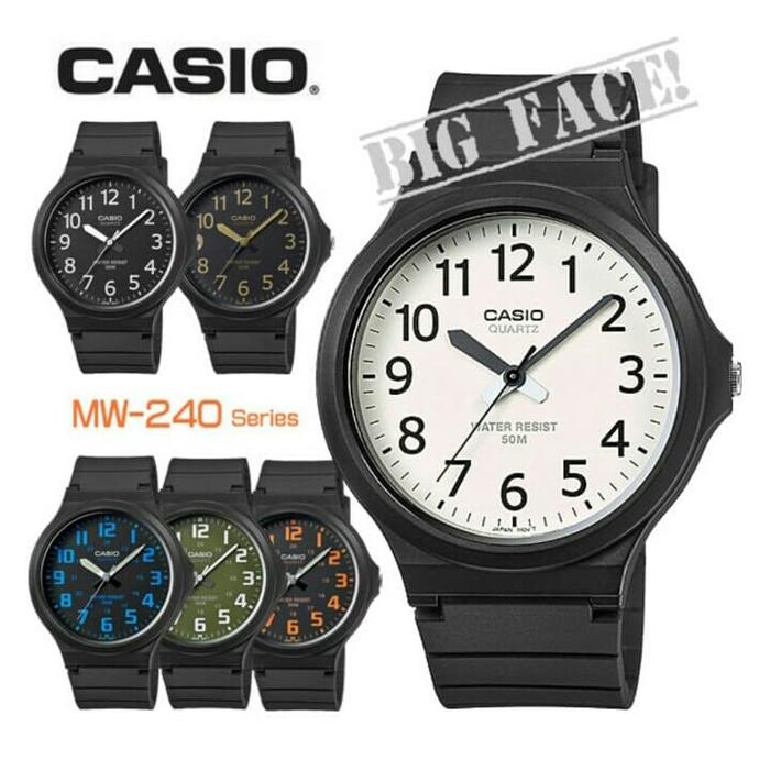 jam tangan casio pria jarum analog original mw240 garansi resmi