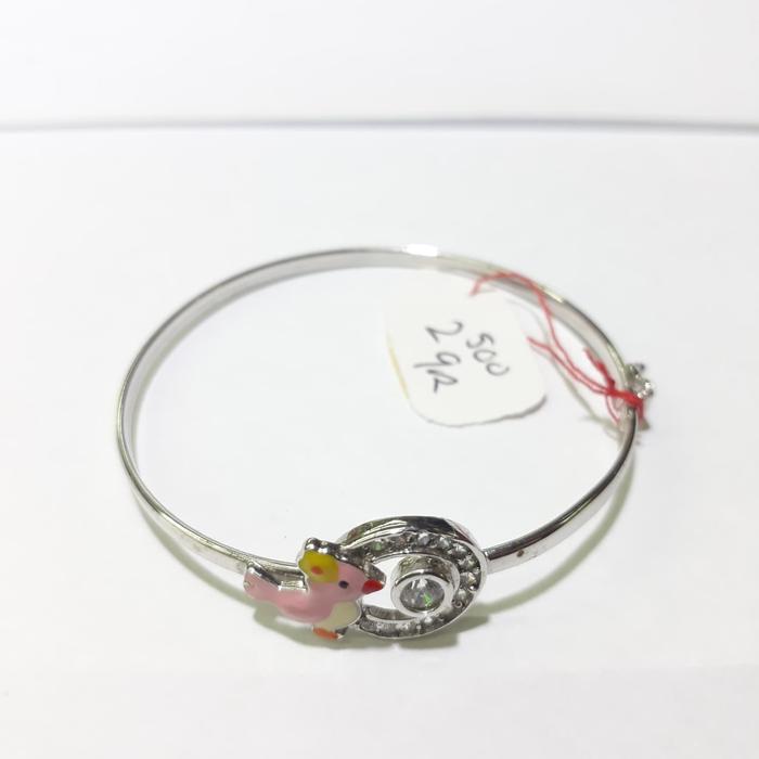 Gelang emas putih 75% anak model ayam berat 2.5 gram