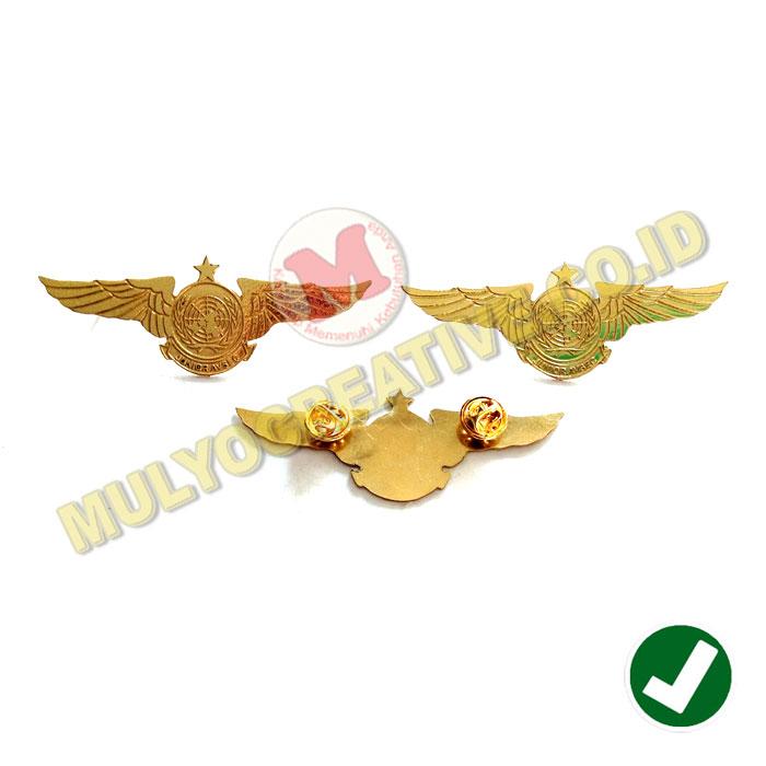 Brevet Wing Avsec - Lencana Junior Aviation Security Ful Logam Murah