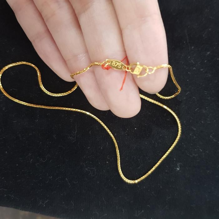 Kalung anak Emas asli model polos