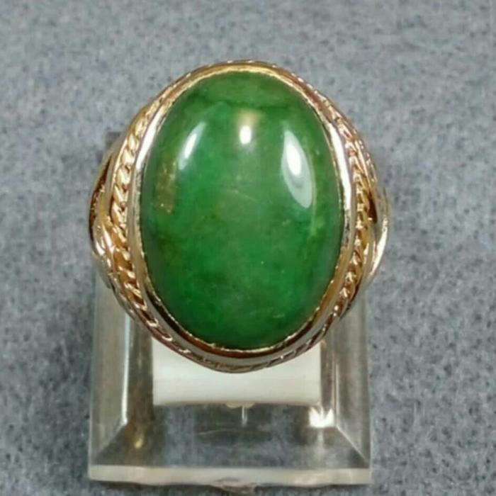 Cincin batu hijau garut botol