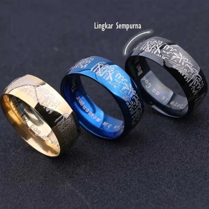CINCIN TAUHID TINTANIUM (Hitam, Biru, Gold, Perak)