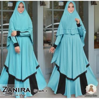 GAMIS SYARI BERGO KHIMAR SET PESTA JUMBO BW5617 ZANIRA MOSSCREPE LOTUS