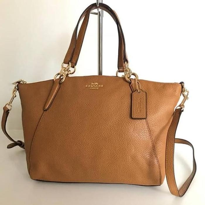 Tas Wanita Coach Small Kelsey Saddle Coklat Authentic