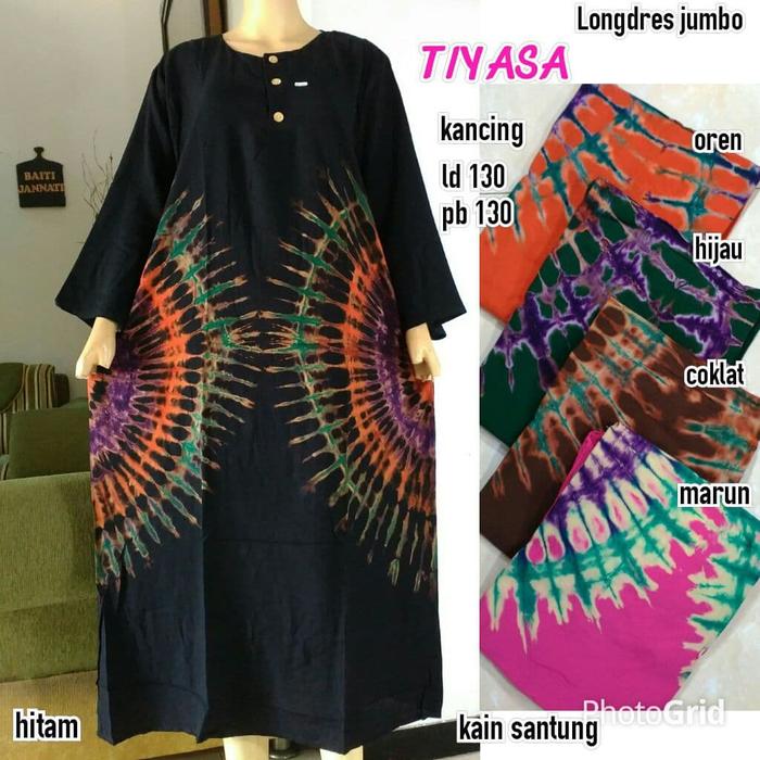 longdres jumbo tiyasa - baju Muslim wanita ukuran jumbo