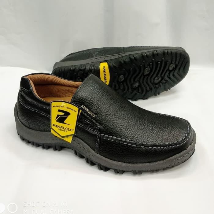 sepatu kulit pakalolo N8815 hitam.sepatu kerja pakalolo original