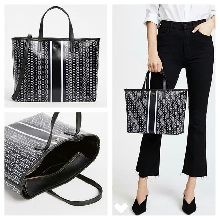 Tory Burch Gemini Limk Small Tote Black