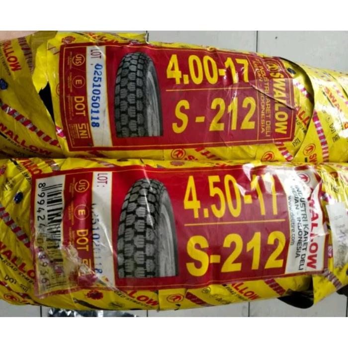 Ban Swallow Japstyle 4.00-17 & 4.50-17 Plus Ban Dalam Paket Wiro S-212