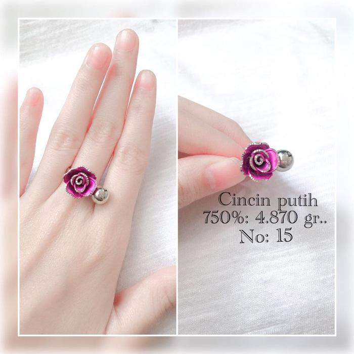 Cincin Emas / Mas Putih 75% Berat 4.870 Gram No.15..