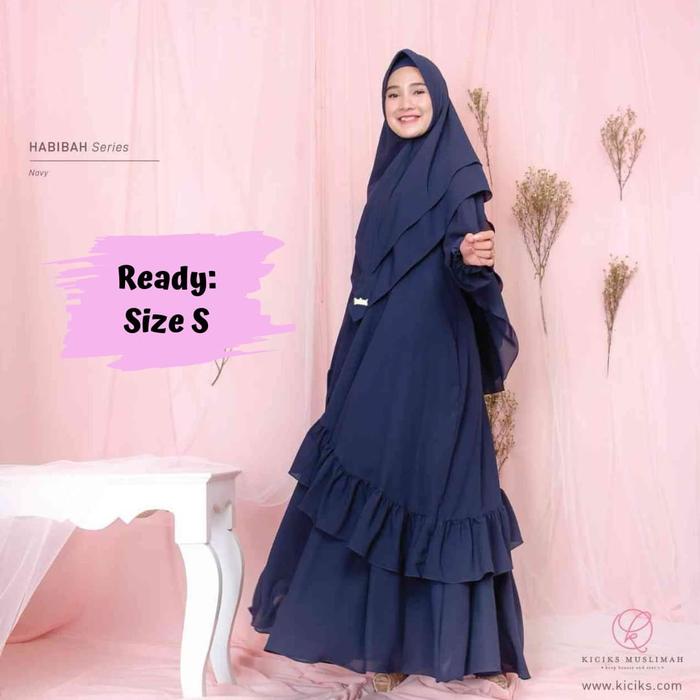 Gamis Habibah Dress Set Khimar Kiciks