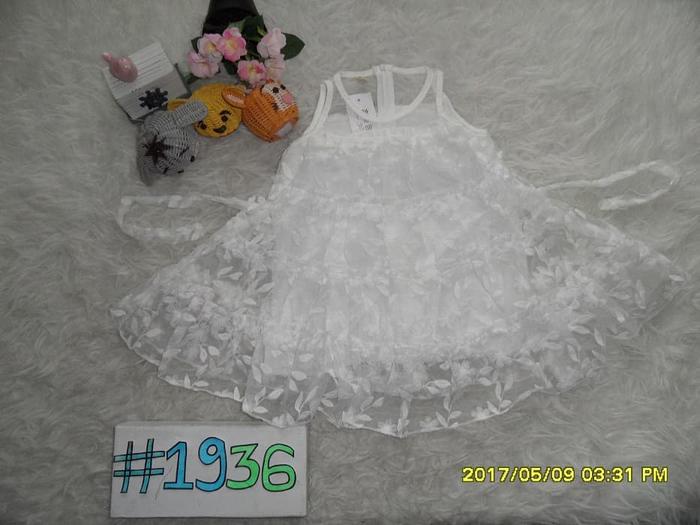 DRESS ANAK IMPORT PUTIH BRUKAT (RSBY-1936)