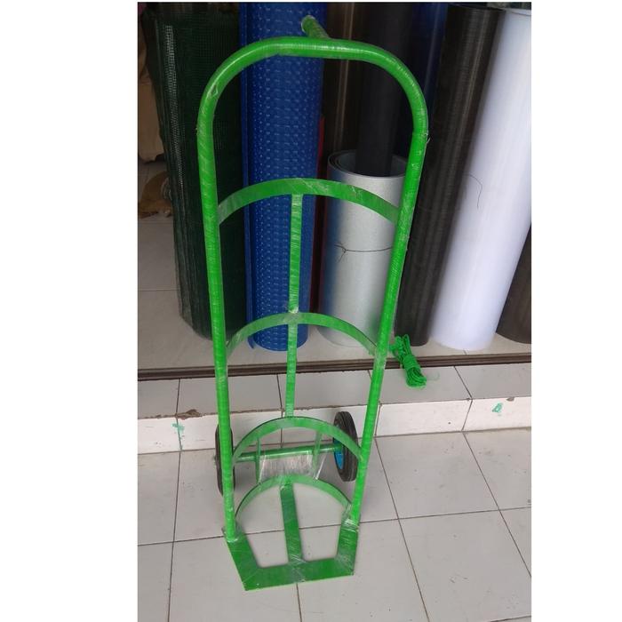 troli gerobak sorong gas aqua barang lengkung / grobak barang