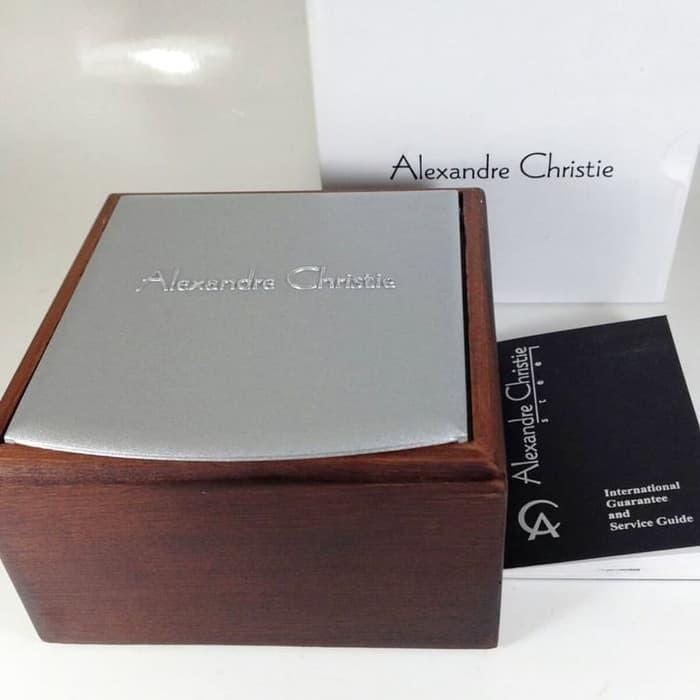 jam tangan pria alexander Cristie original ac6275 silver plat putih