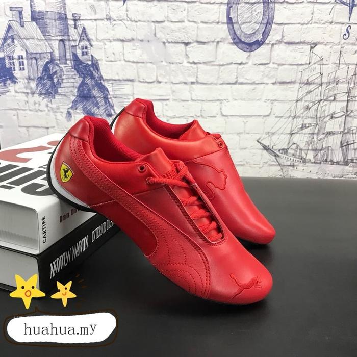 Sepatu Puma Ferrari Original Sepatu Sneakers Pria Warna Merah