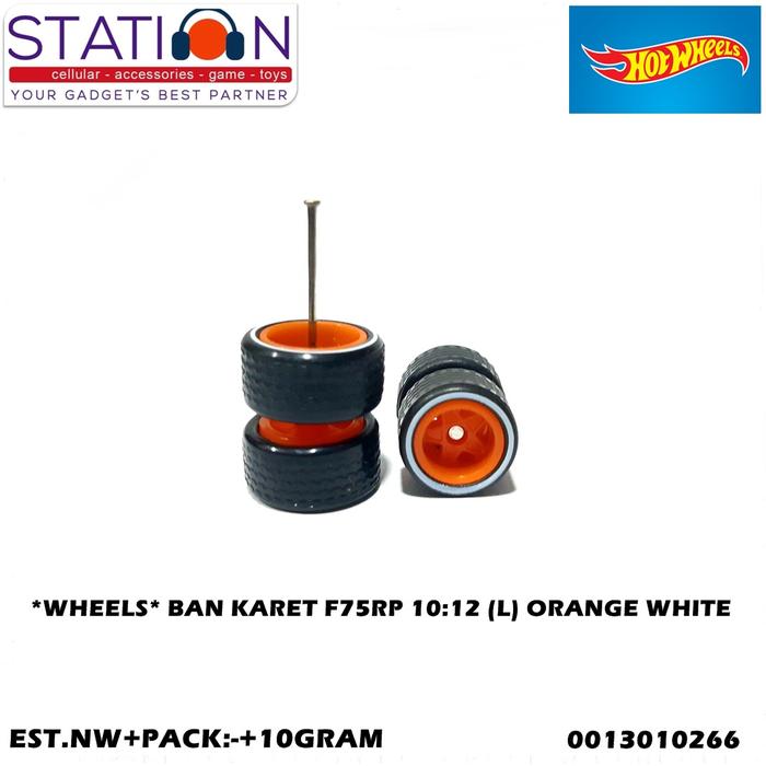BAN KARET HOT WHEELS F75RP 10 12 (L) ORANGE WHITE
