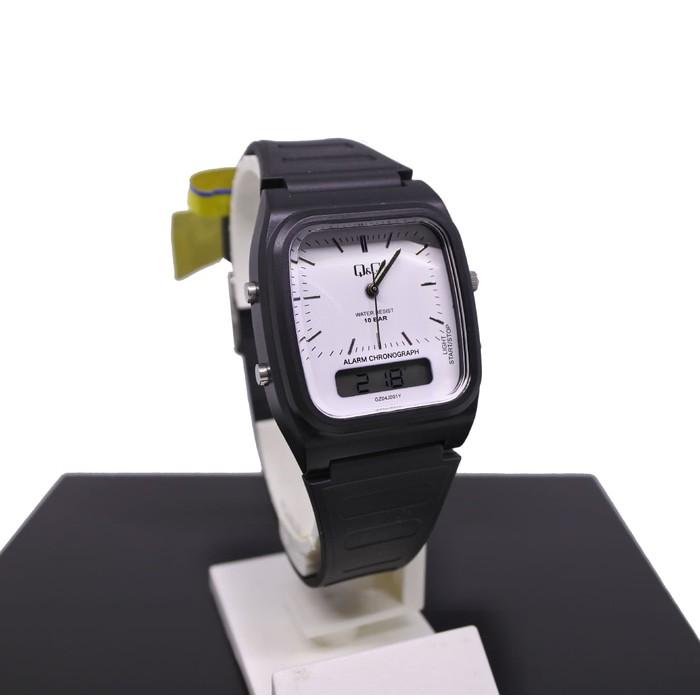Q&Q QQ QnQ Analog Digital Jam Tangan Original GZ04J001Y Black