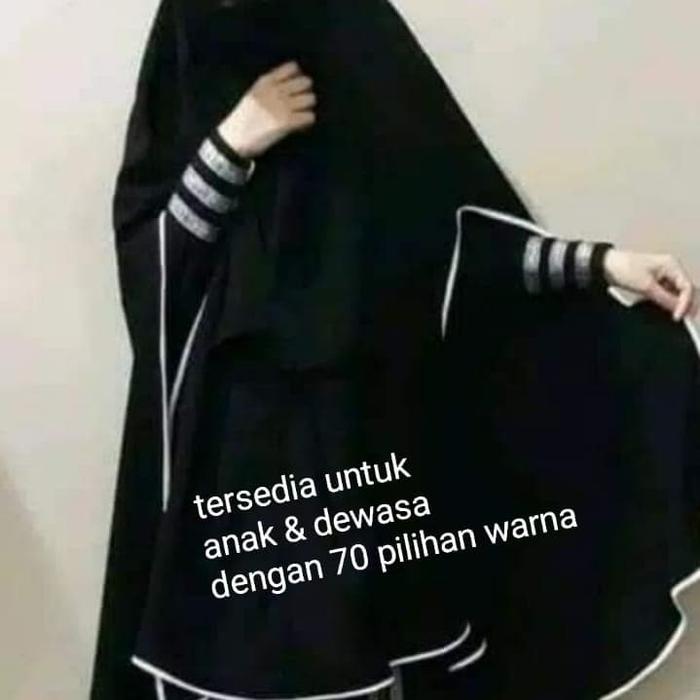 khimar list bisban/khimar handsplit/khimar belah tangan anak&dewasa