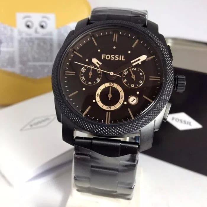 Jam Tangan Pria Fossil FS4682 & FS 4682 Original Black Fullset 4.2 MM