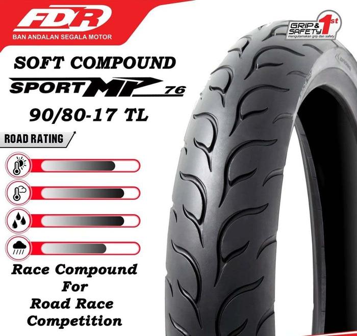 Ban Luar Federal FDR 90/80-17 90/80 300 Ring 17 Tubeless Sport MP76