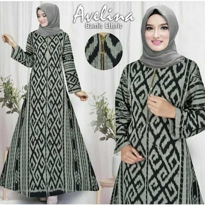 gamis tenun ikat troso blangket / tenun jepara (065)