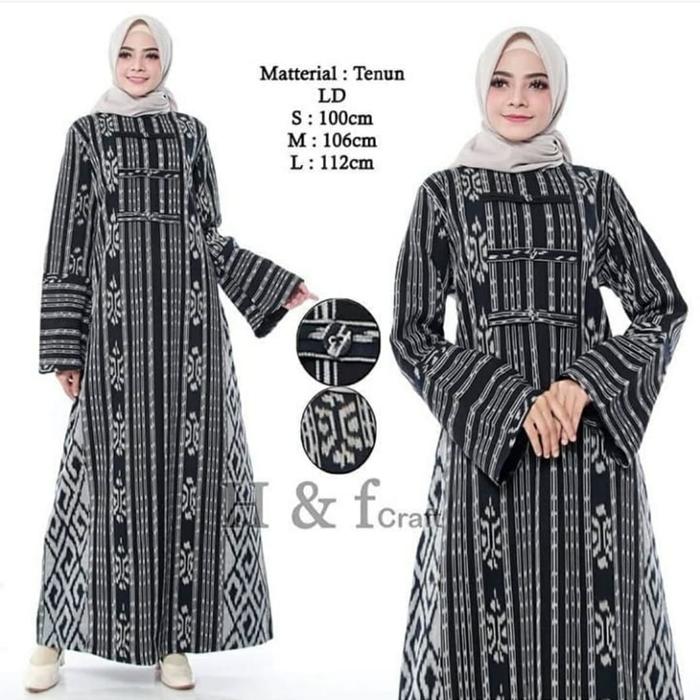 gamis tenun ikat troso blangket / tenun jepara (066)
