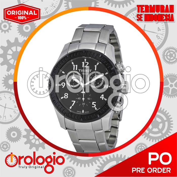 Tissot V8 Chronograph Black Dial Men's Watch ORI TERMURAH