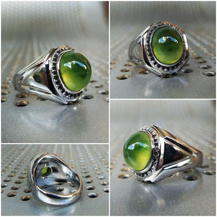 Batu Natural Idocrase original Sungai Dareh Ring Monel Tempa