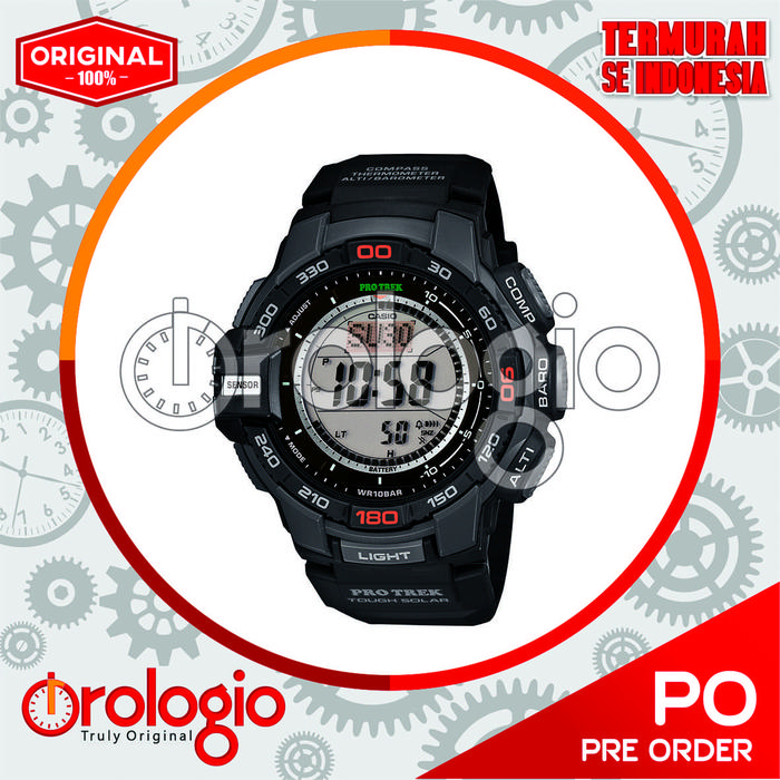 Casio Pro Trek PRG-270-1 Black Resin 52mm - Ori & Termurah
