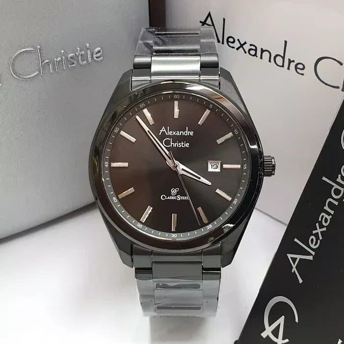 Jam Tangan Pria Alexandre Christie Original AC8591 Black